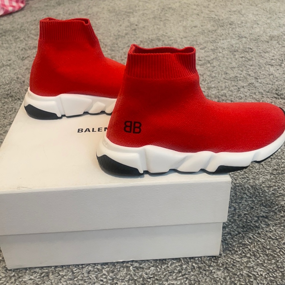 Kids Balenciaga fabric knIt sneakers size 9-9.5